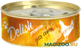 Влажный корм (консервы) DELISH PREMIUM DOG для взрослых собак с курицей (100 гр)