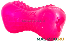 Игрушка для собак Rogz Yumz Treat Toy кость массажная из резины малая розовая YU01K (1 шт)